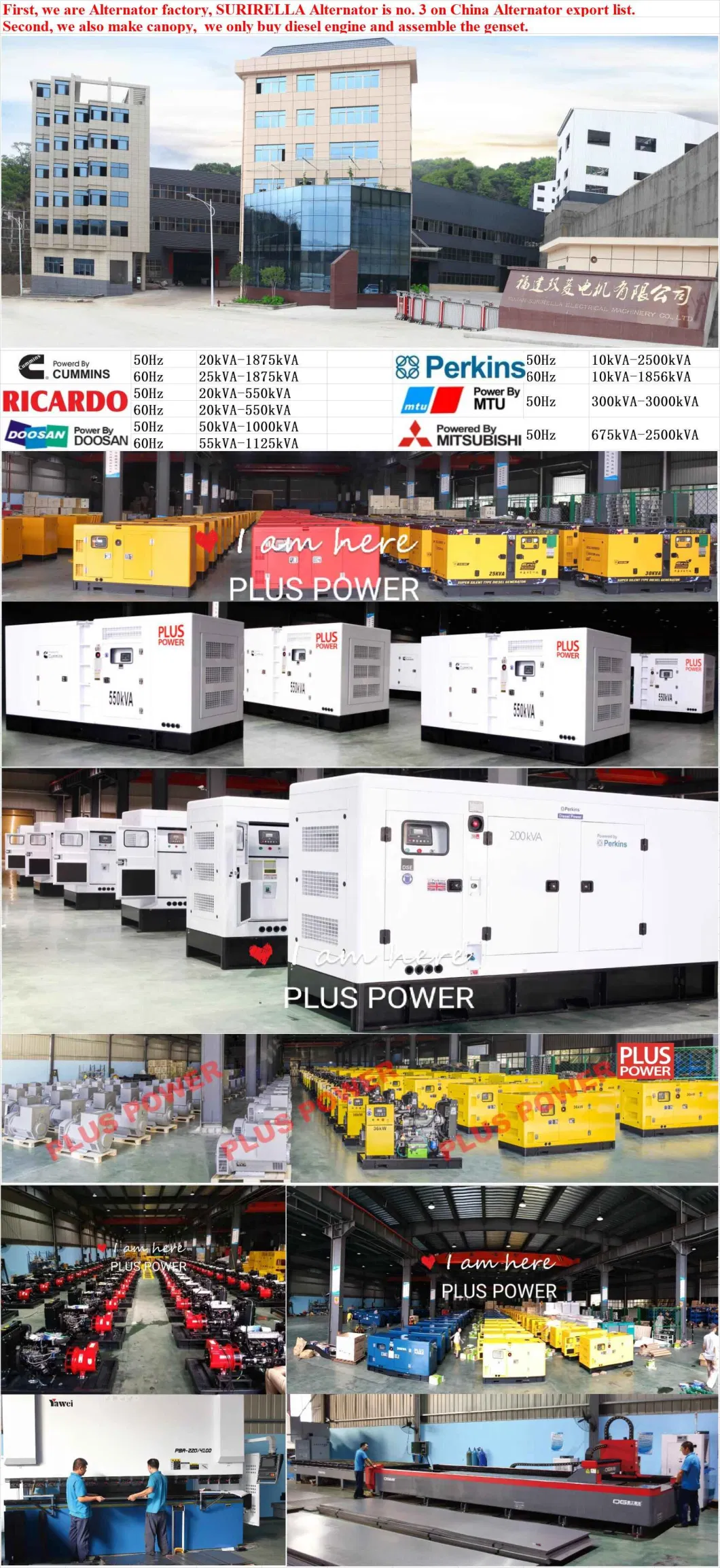 20kw 25kVA Yun Nei Super Silent Diesel Power Generators