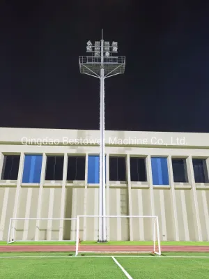 뜨거운 아연 도금 관형 강철 경기장 조명 타워